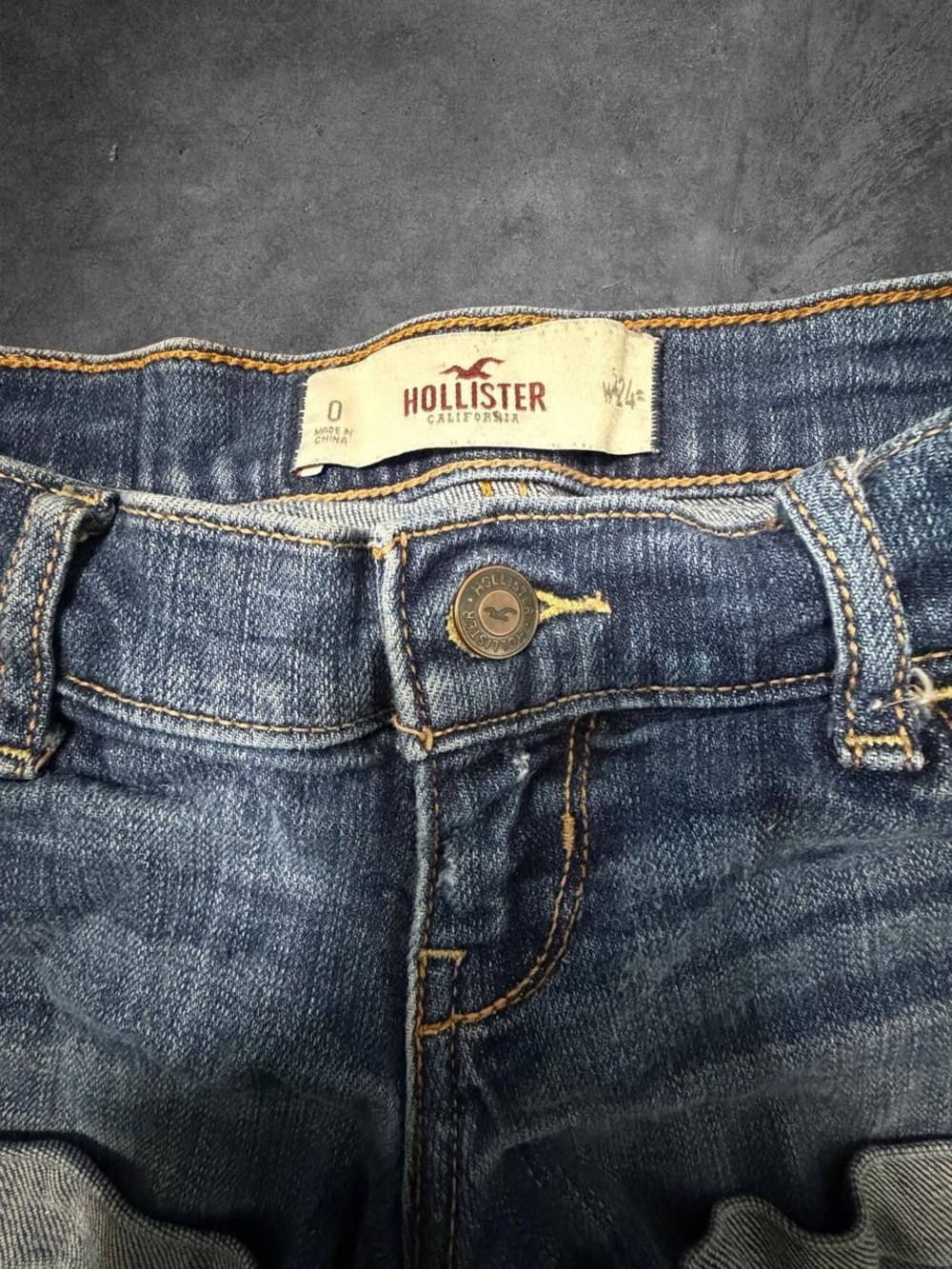 Hollister Women's Low Rise Mini Denim Shorts - Picture 2 of 3